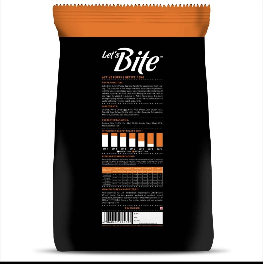 Drools Let's Bite Active Puppy Chicken Dry Food