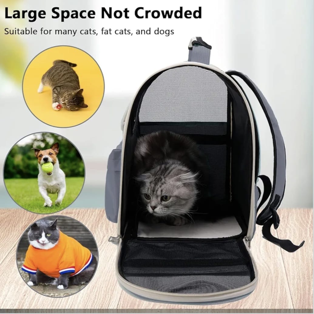 0-7.5kg Cat Outdoor Carrier Bag Breathable Portable Cat Backpack Travel Transparent Bag for Cats Dogs Carrying Pet Supplies 