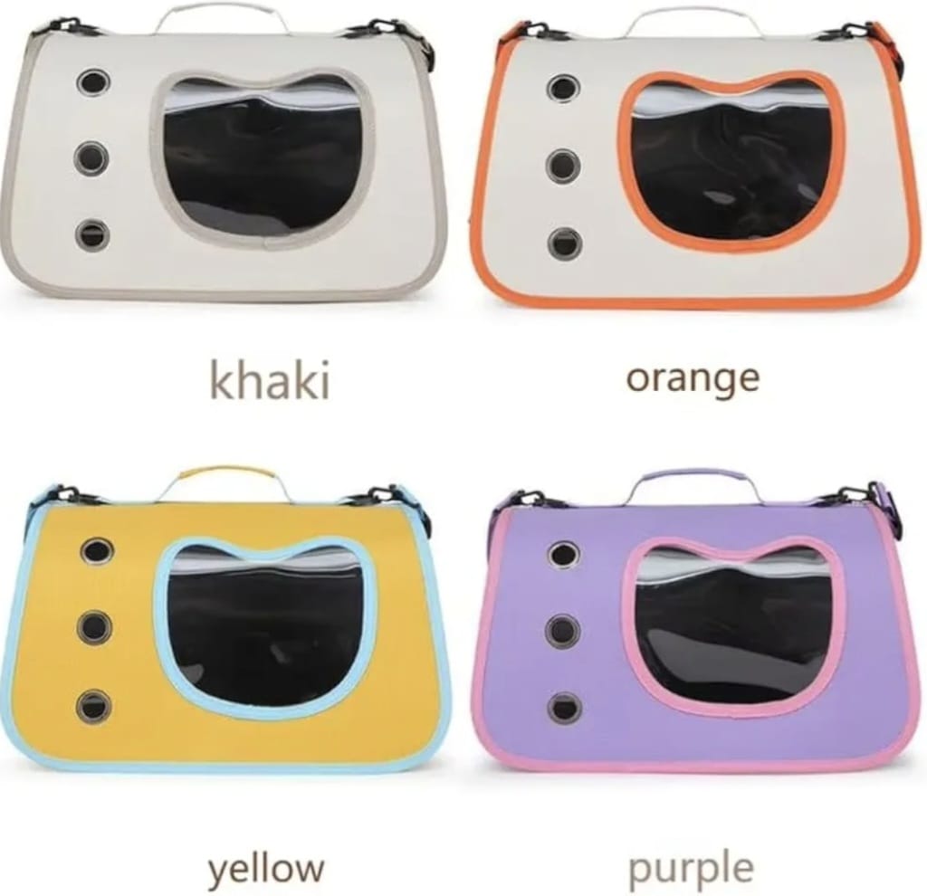 Cat Backpack Carrier, Breathable Cat Carrier Large Space Bubble Pet Backpack for Kitty Small Dog