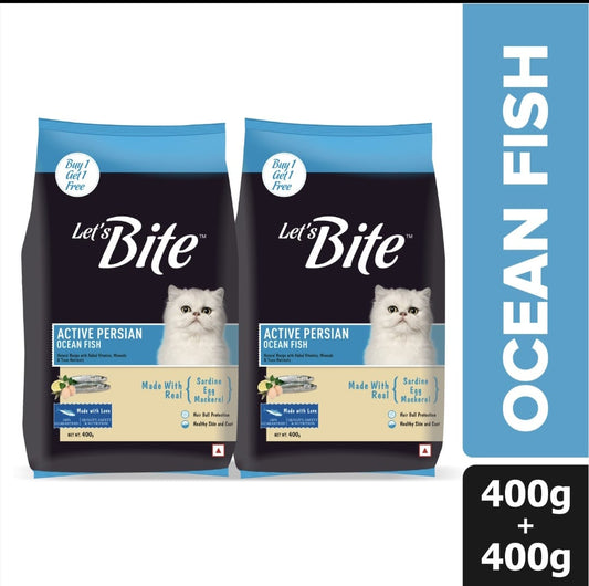 Let's Bite Active Persian Ocean Fish Cat Dry Food(Buy 1 Get 1 Free)