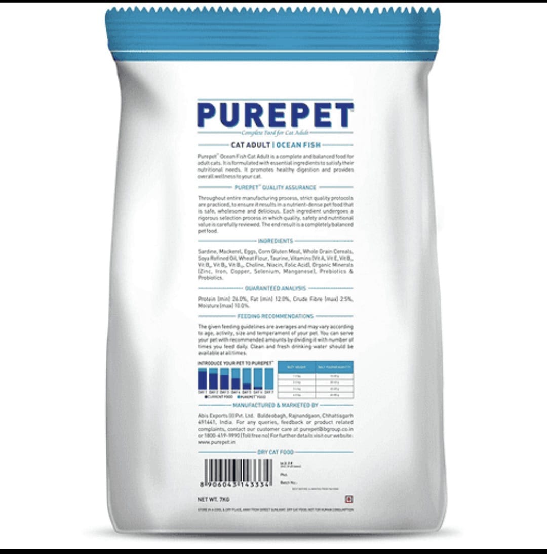 Purepet Adult Ocean Fish Cat Dry Food