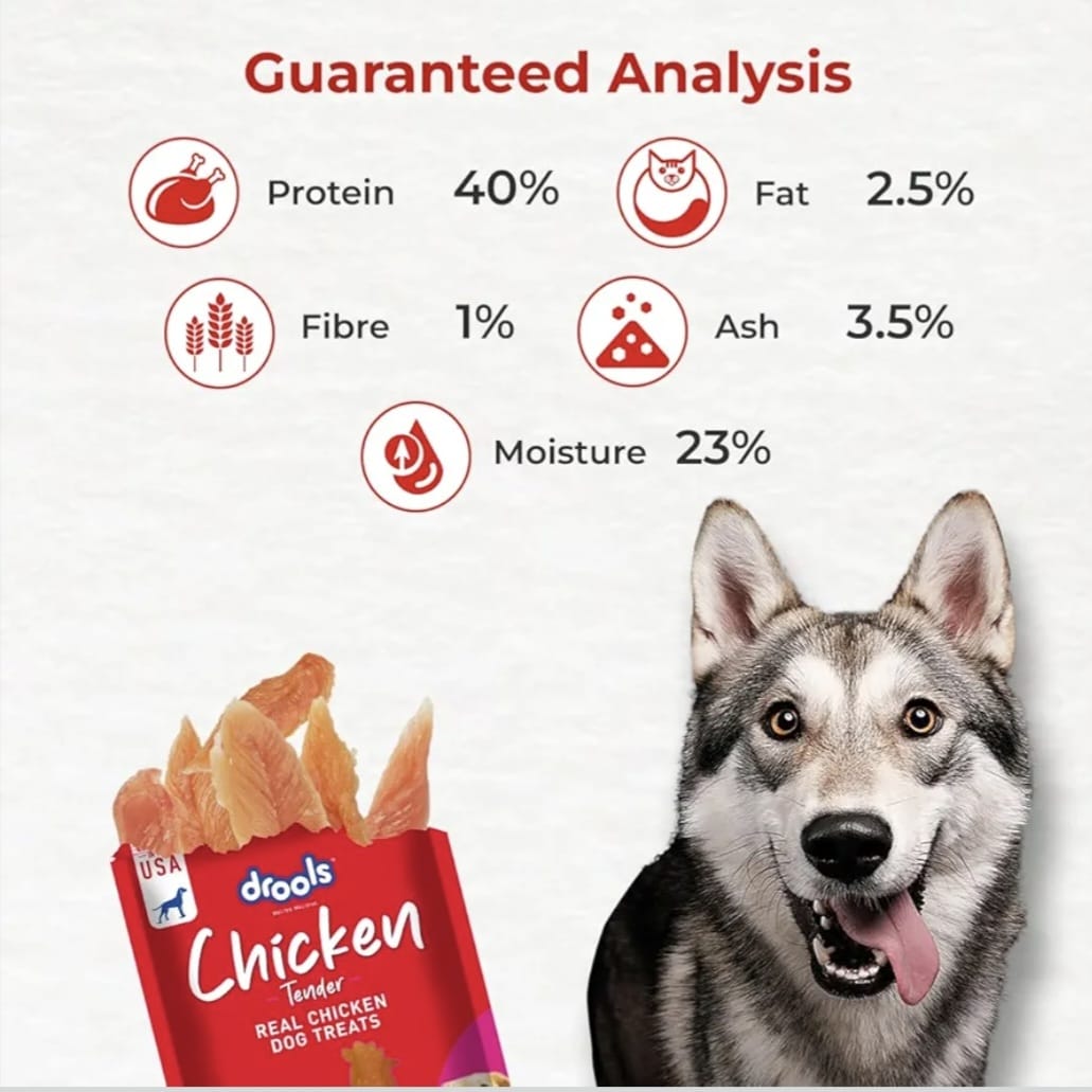 Drools Real Chicken Tender, Dog Treats Stick,