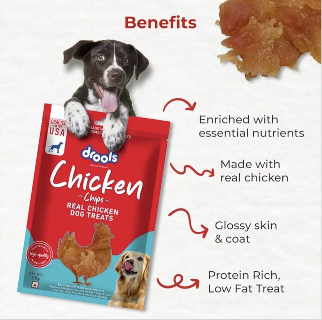 Drools Real Chicken Chips, Dog Treats