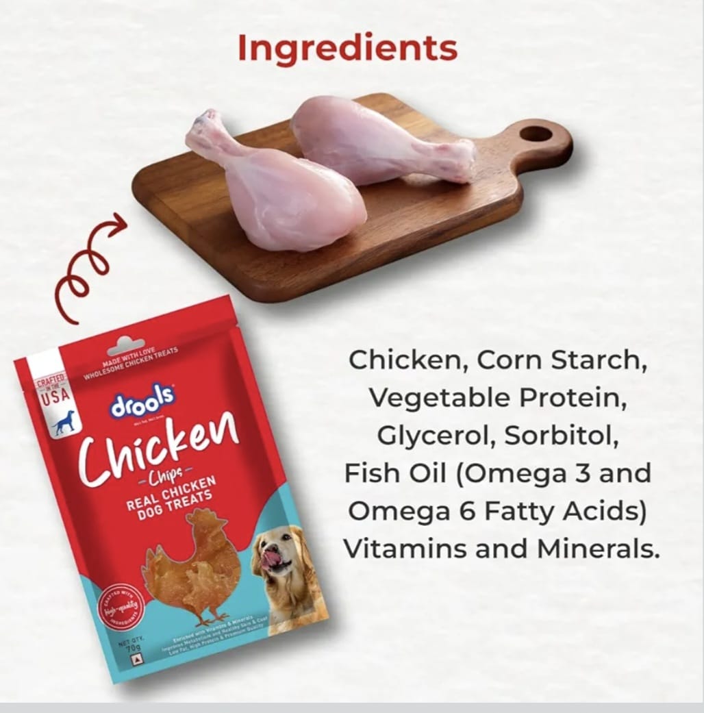 Drools Real Chicken Chips, Dog Treats