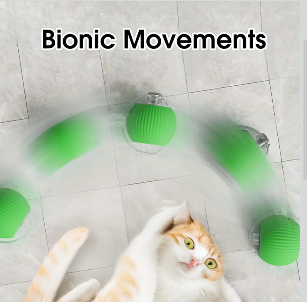 Interactive Cat Ball Toy, New Automatic Premium Smart Self Rolling Silicon, plastic Ball for Dog & Cat
