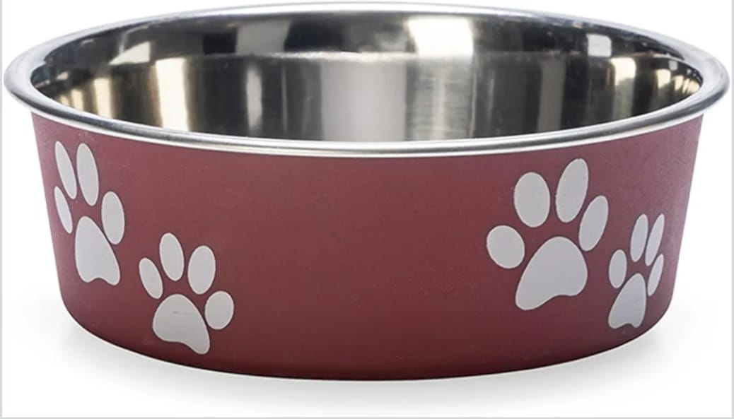 Dog and Cat Bella Bowls Merlot Red