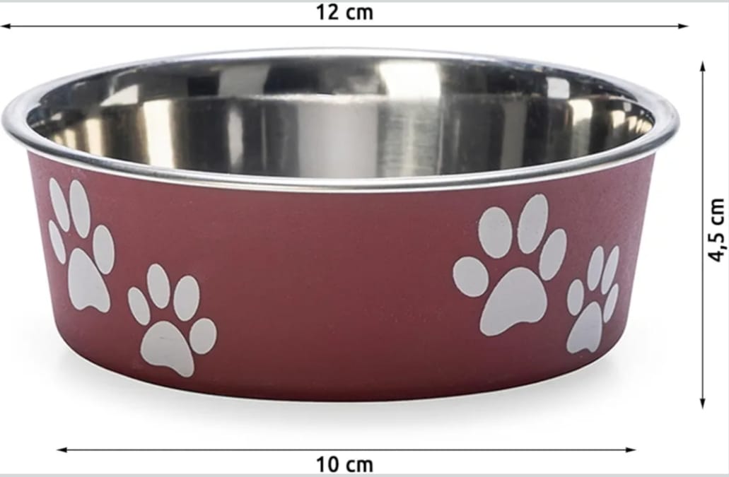 Dog and Cat Bella Bowls Merlot Red