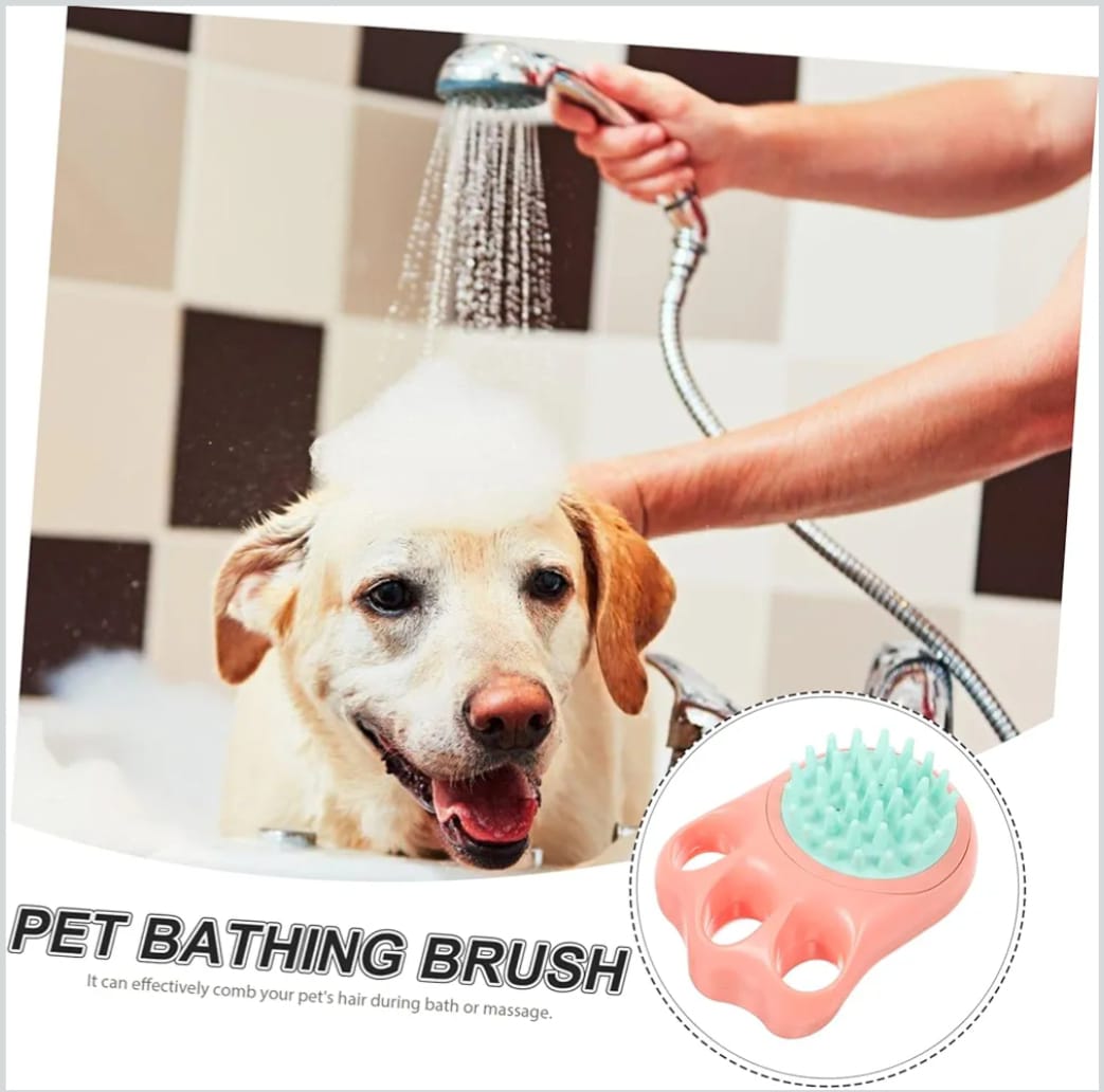 Pet Cat Dog Hair Cleaning Brush Pet Hair Brush Comfortable Grip Non-Slip Soft Massage Cartoon Shape Pet Hair Fur Grooming Cleaning Brush 