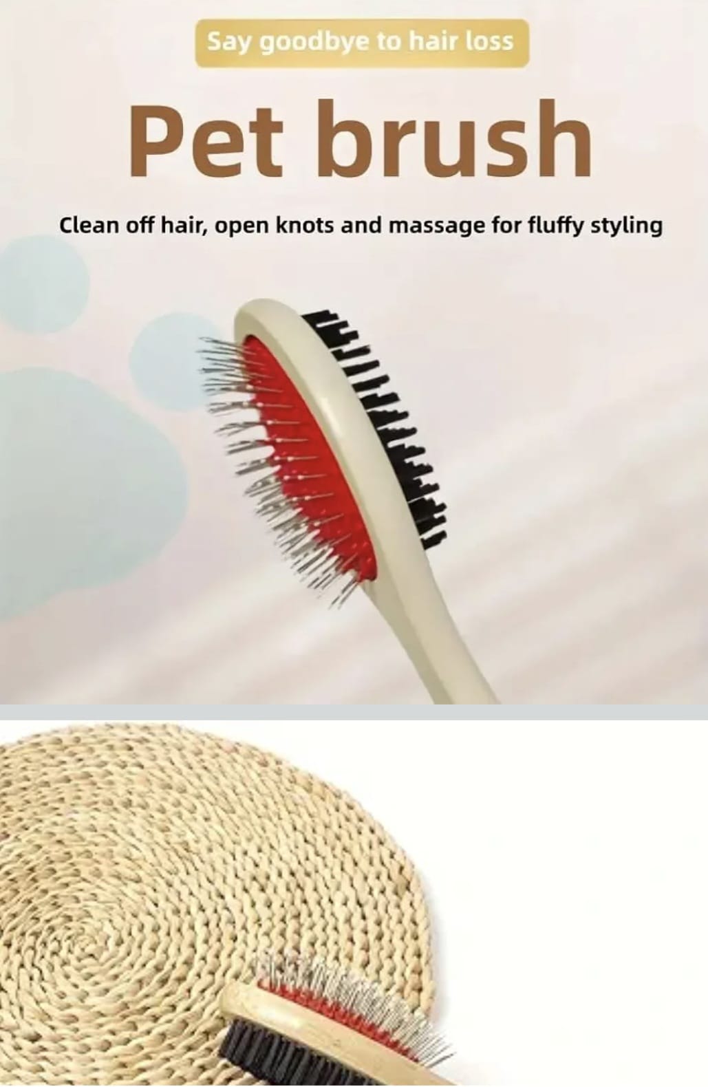 Cleaning slicker Brush Gentle Soft Effective Steel Needle Dog and Cat Shedding Comb Dog Brush