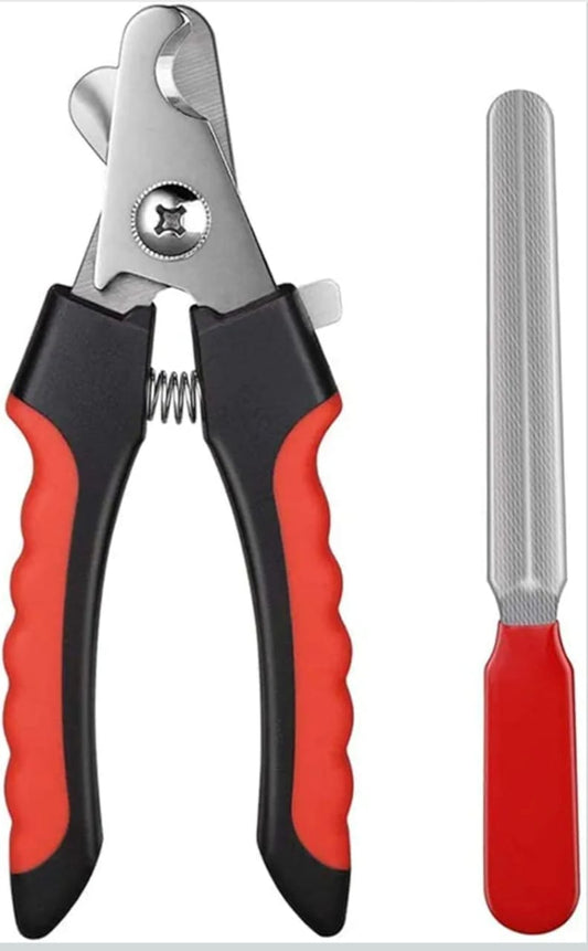 Nail Clipper for Dogs and Cats (Black/Red)