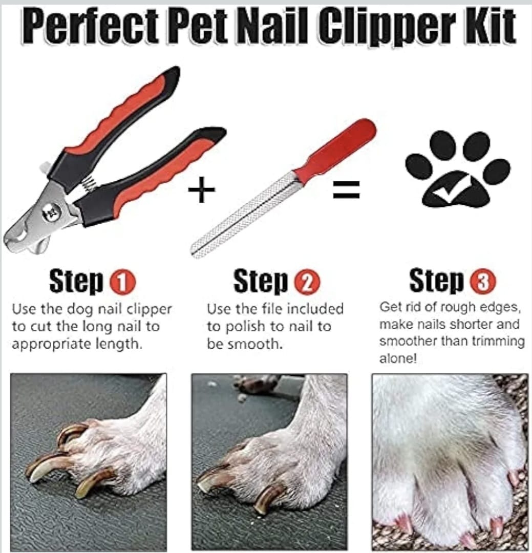 Nail Clipper for Dogs and Cats (Black/Red)