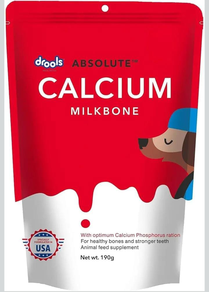 Drools Absolute Calcium Milk Bone for All Life Stages Pouch for Dogs