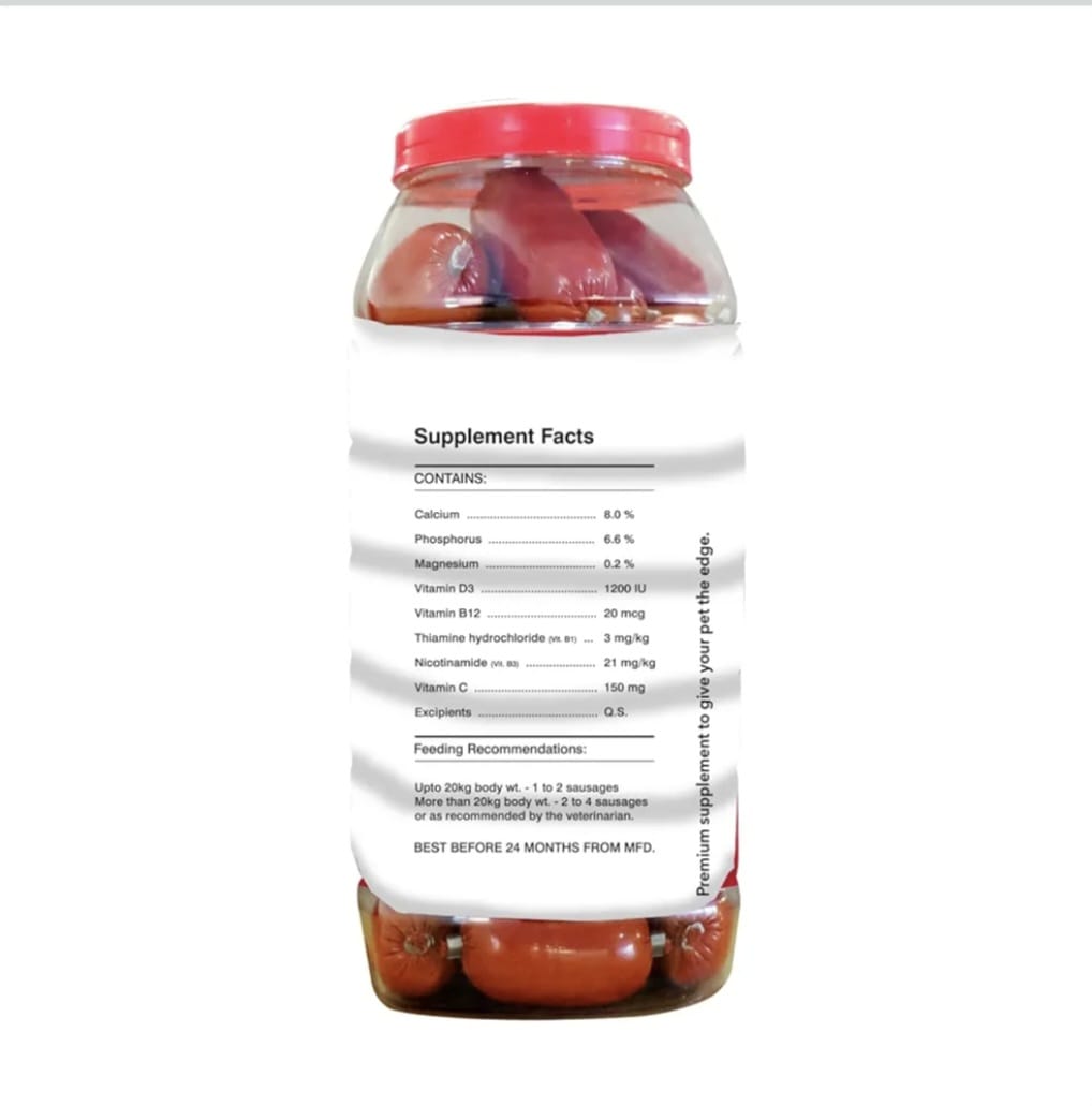 Drools Absolute Calcium Sausages Supplement For Dog