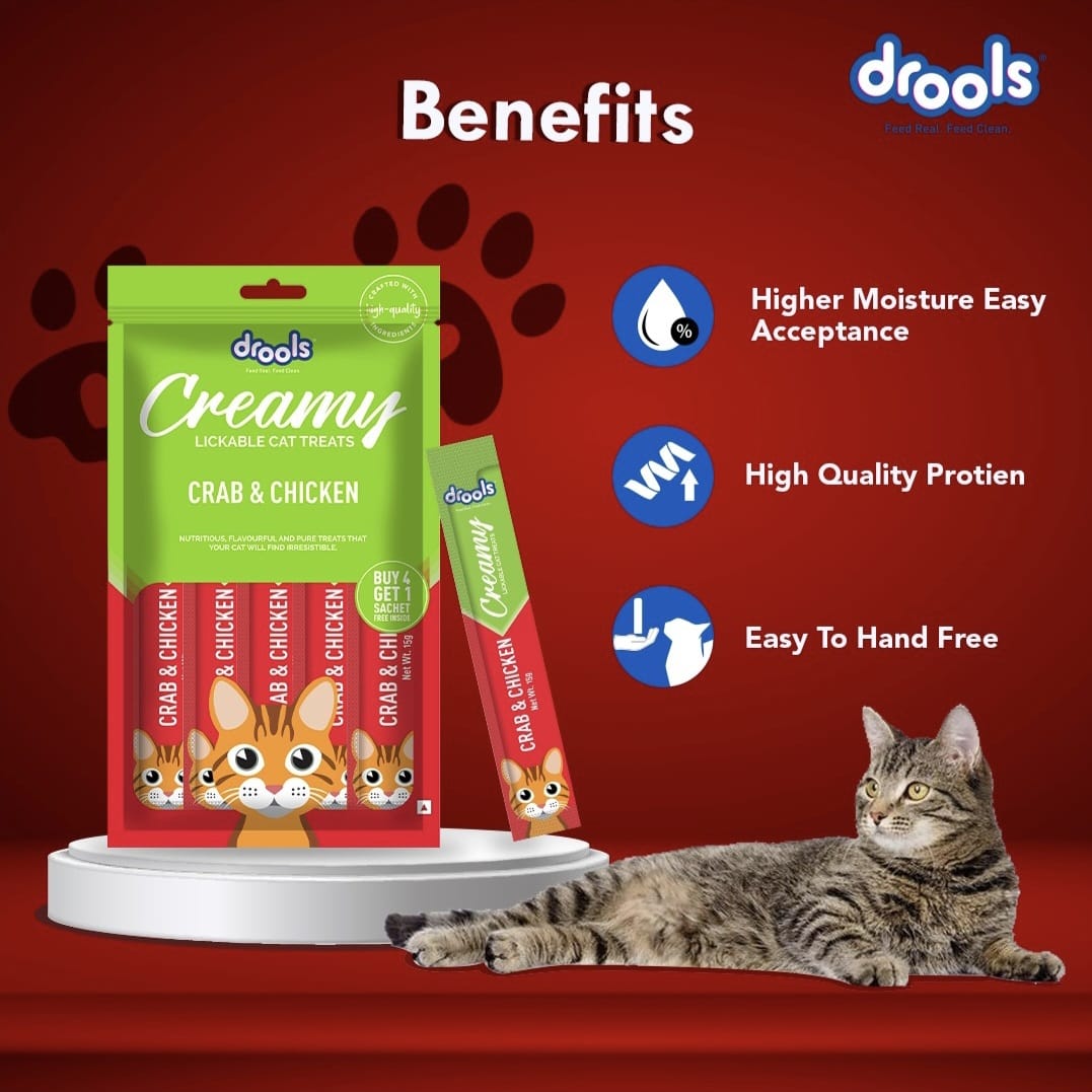 Drools Crab and Chicken Creamy Cat Treats