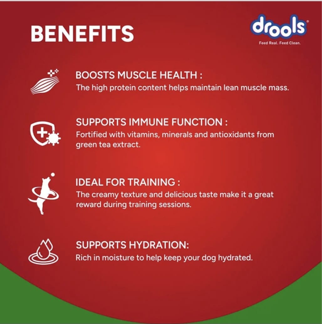 Drools Chicken & Spinach Creamy Dog Treats