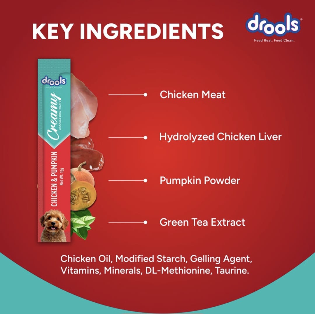 Drools Chicken & Pumpkin Creamy Dogs Treats
