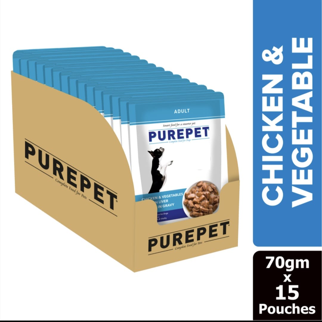 Purepet Chicken & Vegetable Chunks in Gravy Adult Dog Wet Food