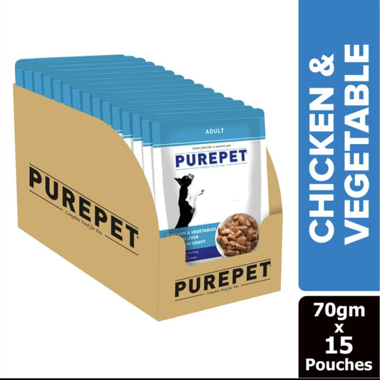 Purepet Chicken & Vegetable Chunks in Gravy Adult Dog Wet Food