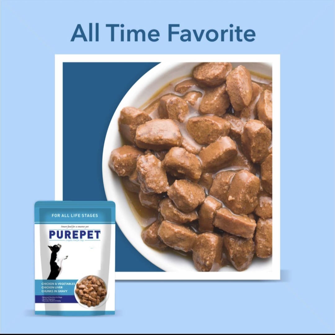 Purepet Chicken & Vegetable Chunks in Gravy Adult Dog Wet Food