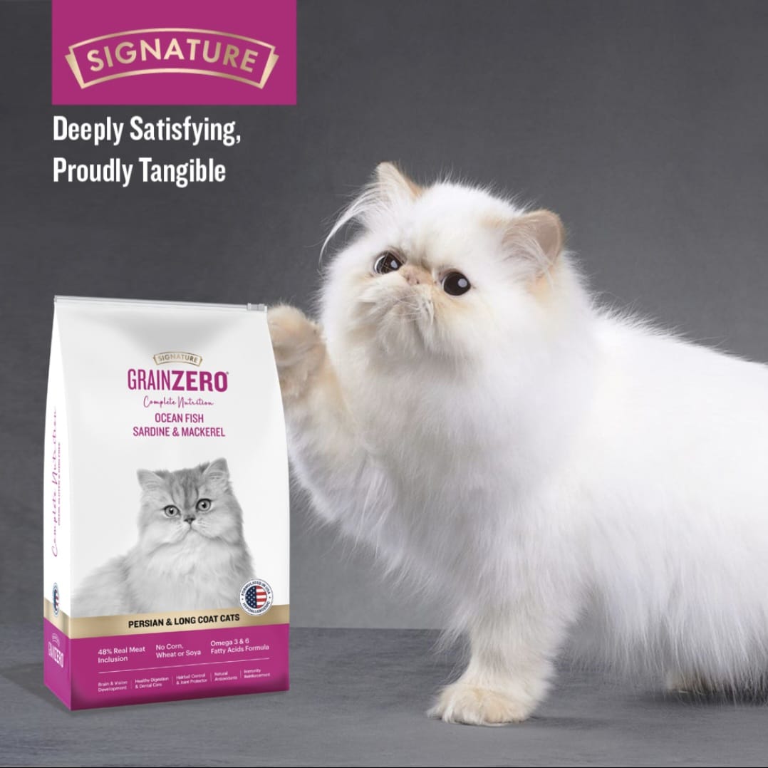 Signature Grain Zero Ocean Fish, Sardine and Mackerel Persian & Long Coat Cat Dry Food