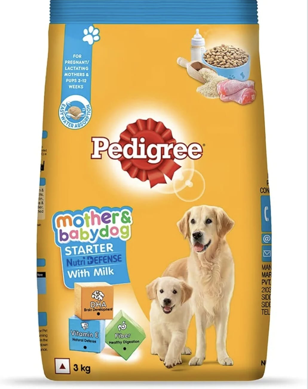 Pedigree Mother & Baby Dog Starter Nutri Defense with Milk Dry Food