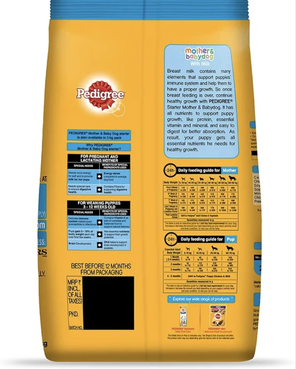 Pedigree Mother & Baby Dog Starter Nutri Defense with Milk Dry Food