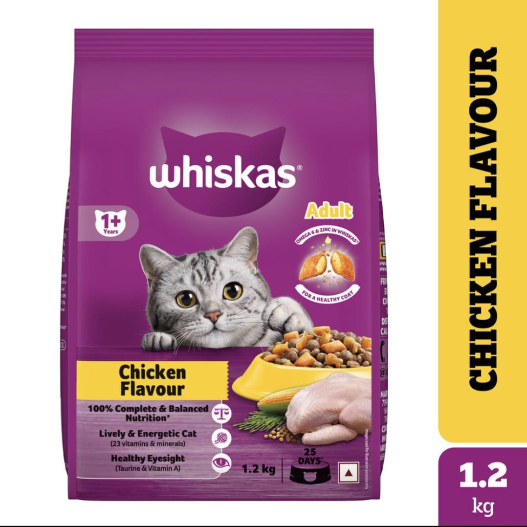 Whiskas Chicken Flavour Adult Cat Dry Food