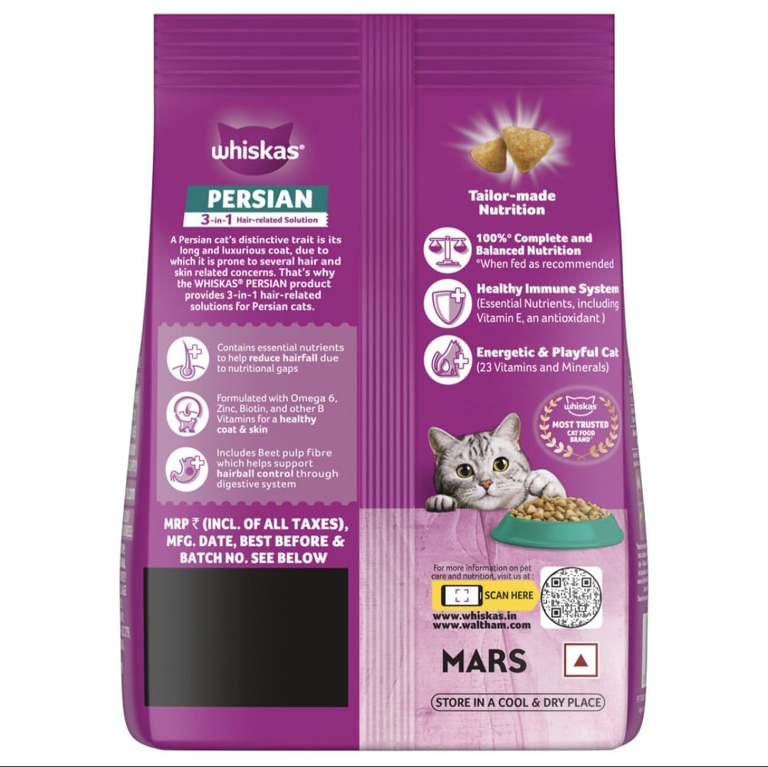 Whiskas Persian Adult Cat Dry Food