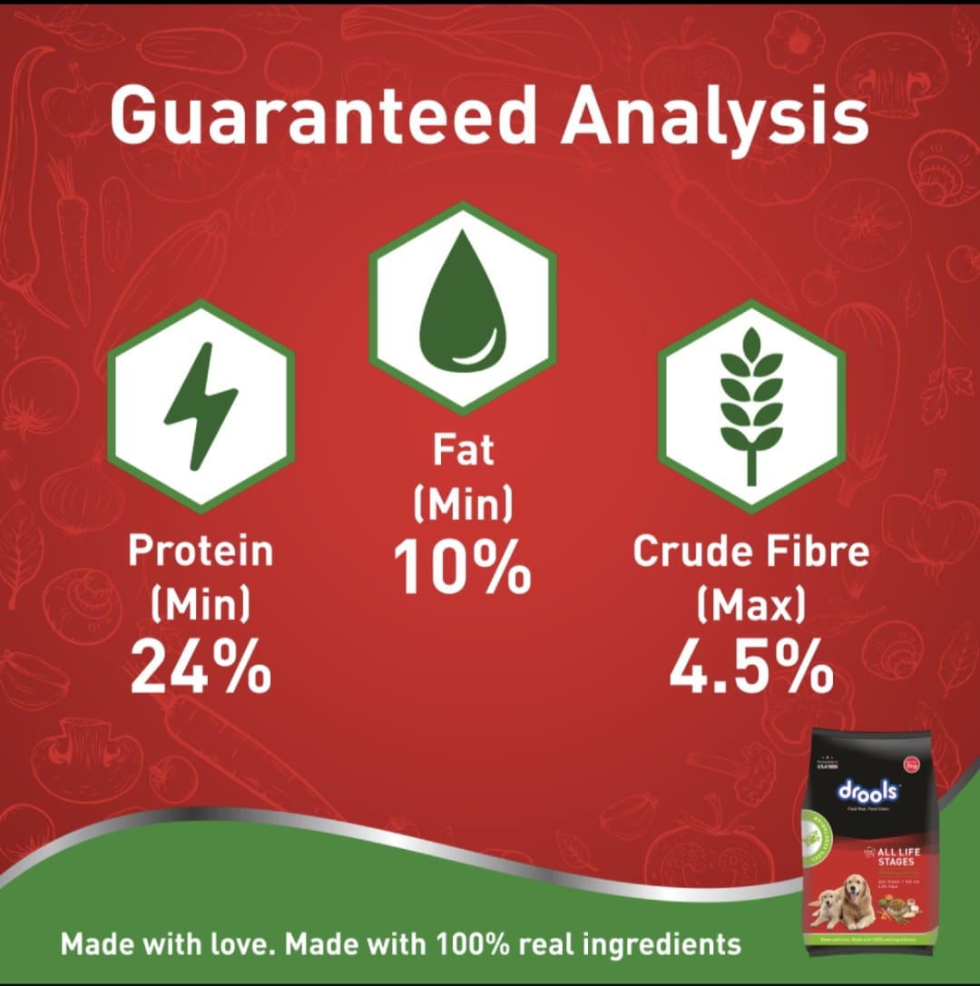 Drools 100% Vegetarian Puppy and Adult Dog Veg Dry Food (All Life Stages)