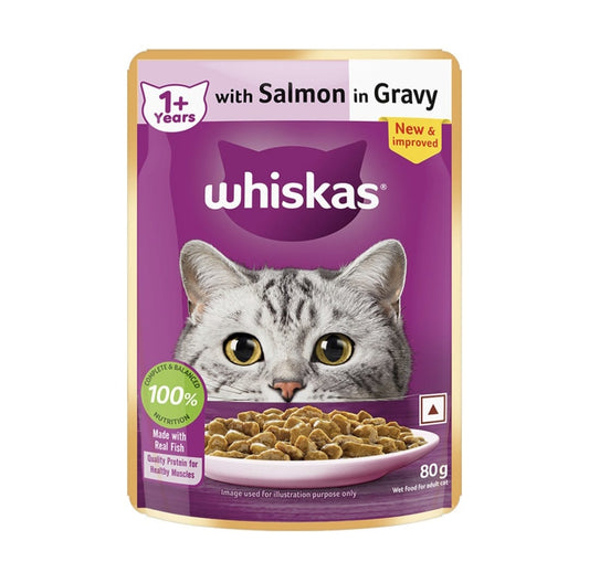 Whiskas Salmon in Gravy for Adult Cat (1+ Years)