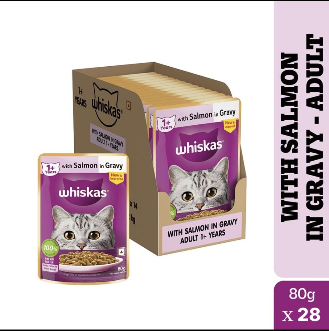Whiskas Salmon in Gravy for Adult Cat (1+ Years)