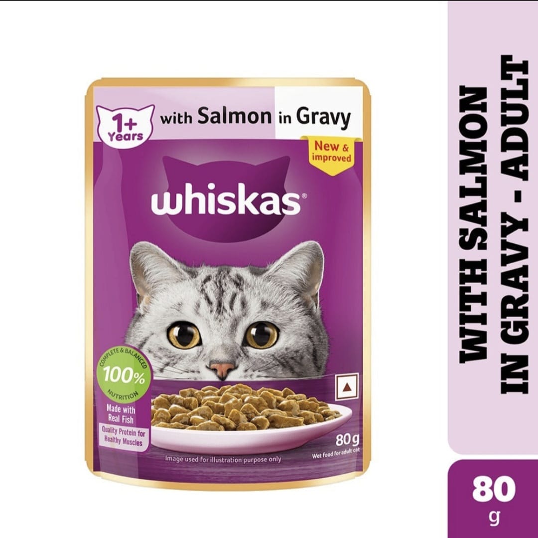 Whiskas Salmon in Gravy for Adult Cat (1+ Years)