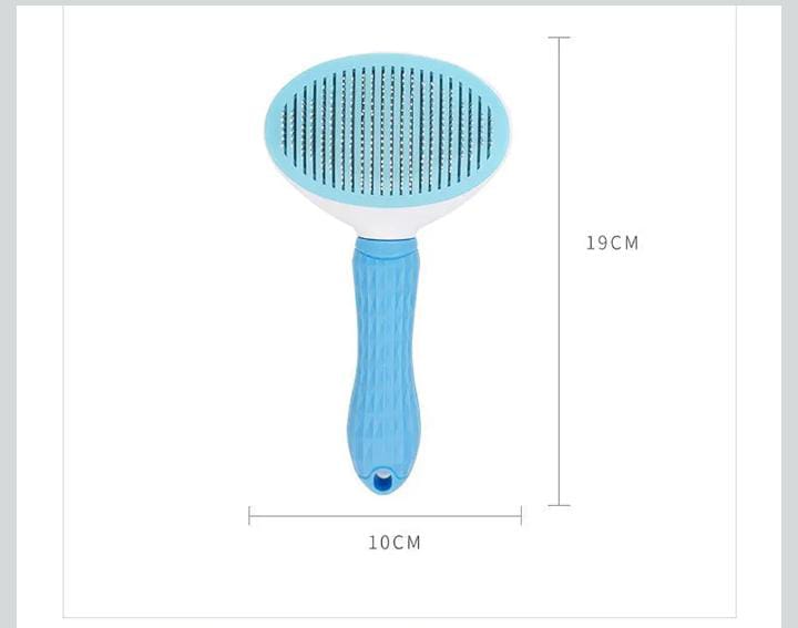 Pet Needs Self Cleaning Pet Grooming Brush with Round Head, Remove Excess and Dead Hair Slicker Brushes for Dog & Cat 