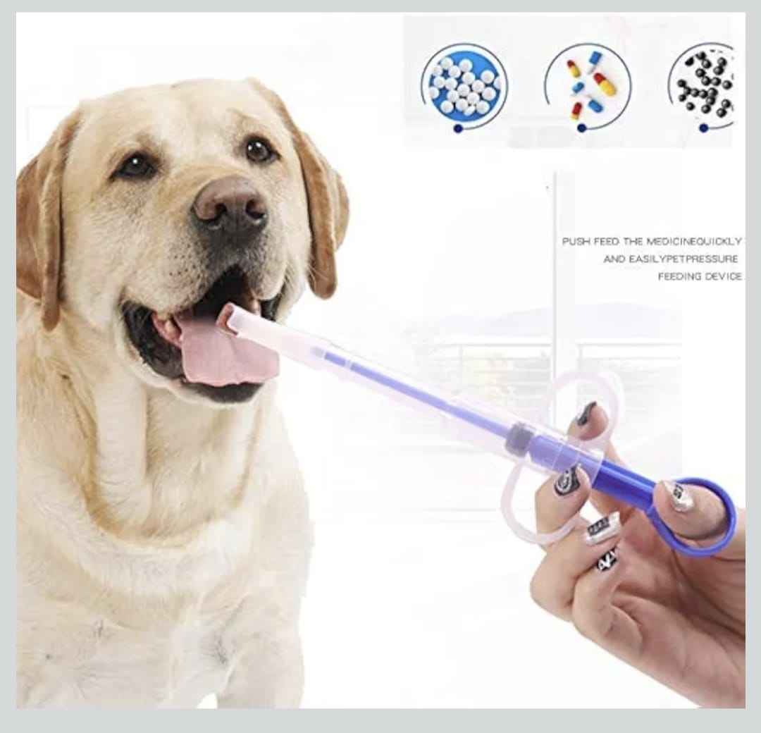 Pet Medicine Feeder, Silicone Syringe Cat Dog Puppy Pill Dispenser Suit with Soft Tips, Pet Cat Dog Puppy Pill Tablet Versus Control Rods