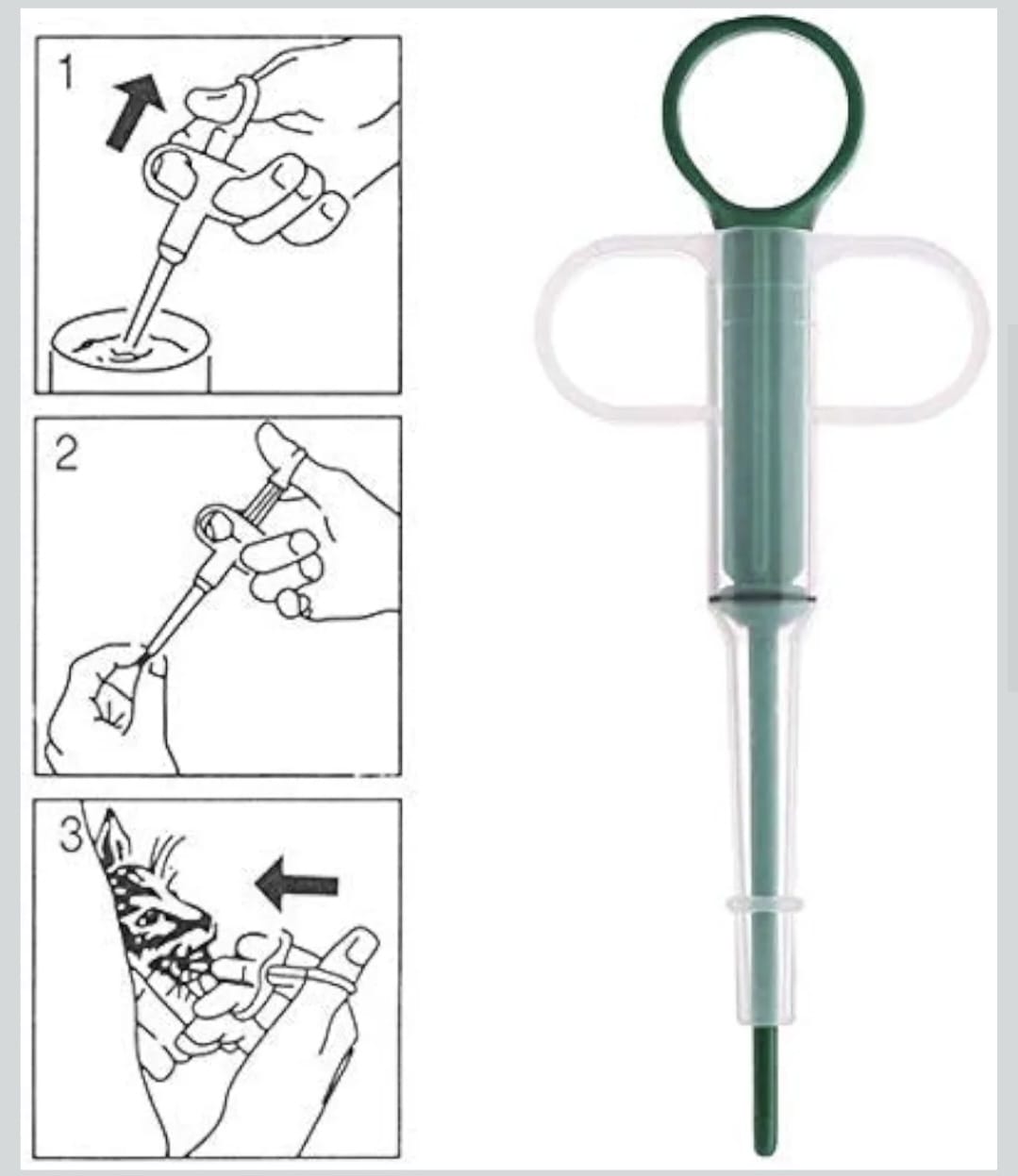 Pet Medicine Feeder, Silicone Syringe Cat Dog Puppy Pill Dispenser Suit with Soft Tips, Pet Cat Dog Puppy Pill Tablet Versus Control Rods