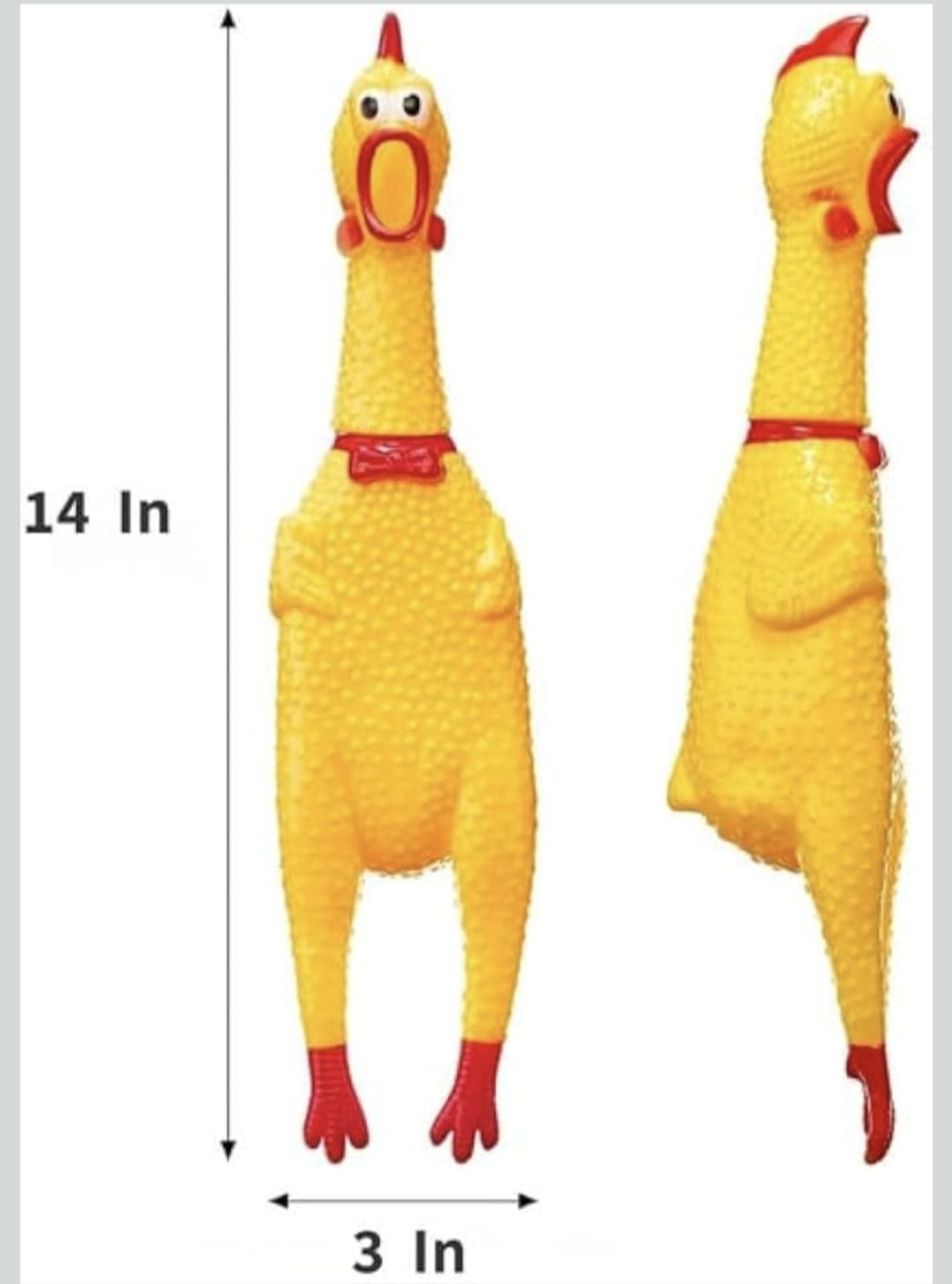 Non-Toxic Screaming Chicken Squeaky Toys for Puppy Dogs & cat lerge