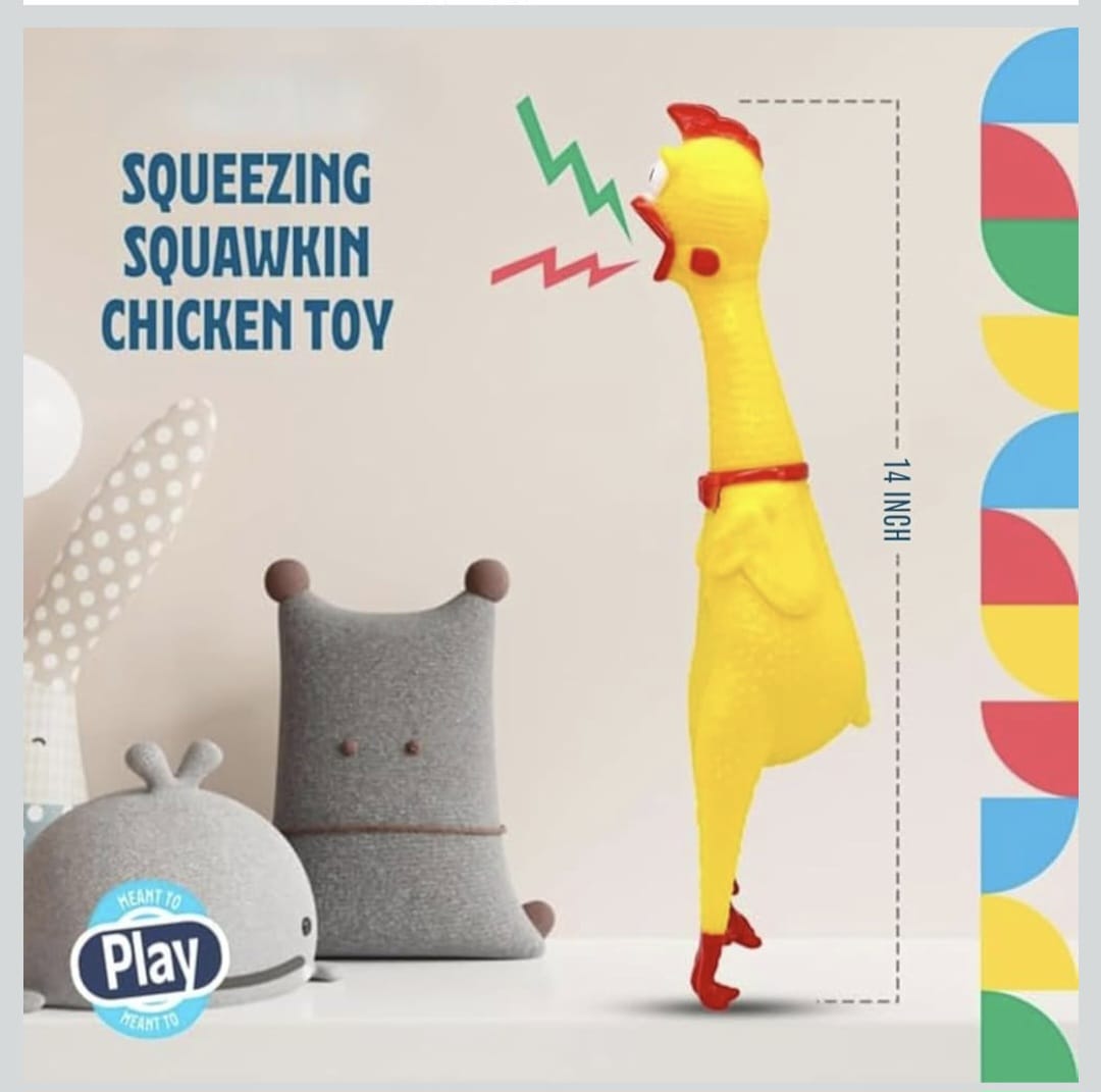Non-Toxic Screaming Chicken Squeaky Toys for Puppy Dogs & cat lerge