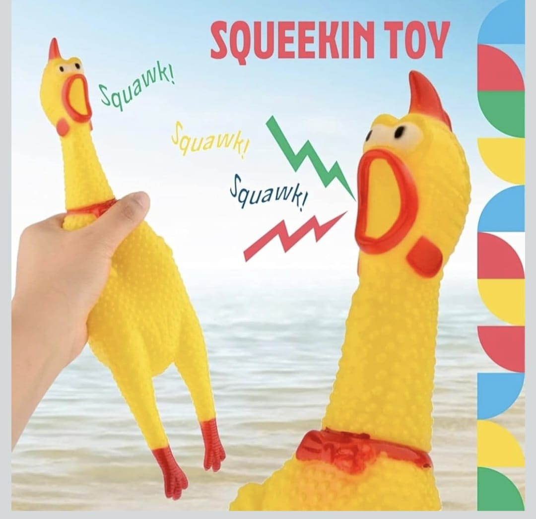 Non-Toxic Screaming Chicken Squeaky Toys for Puppy Dogs & cat lerge