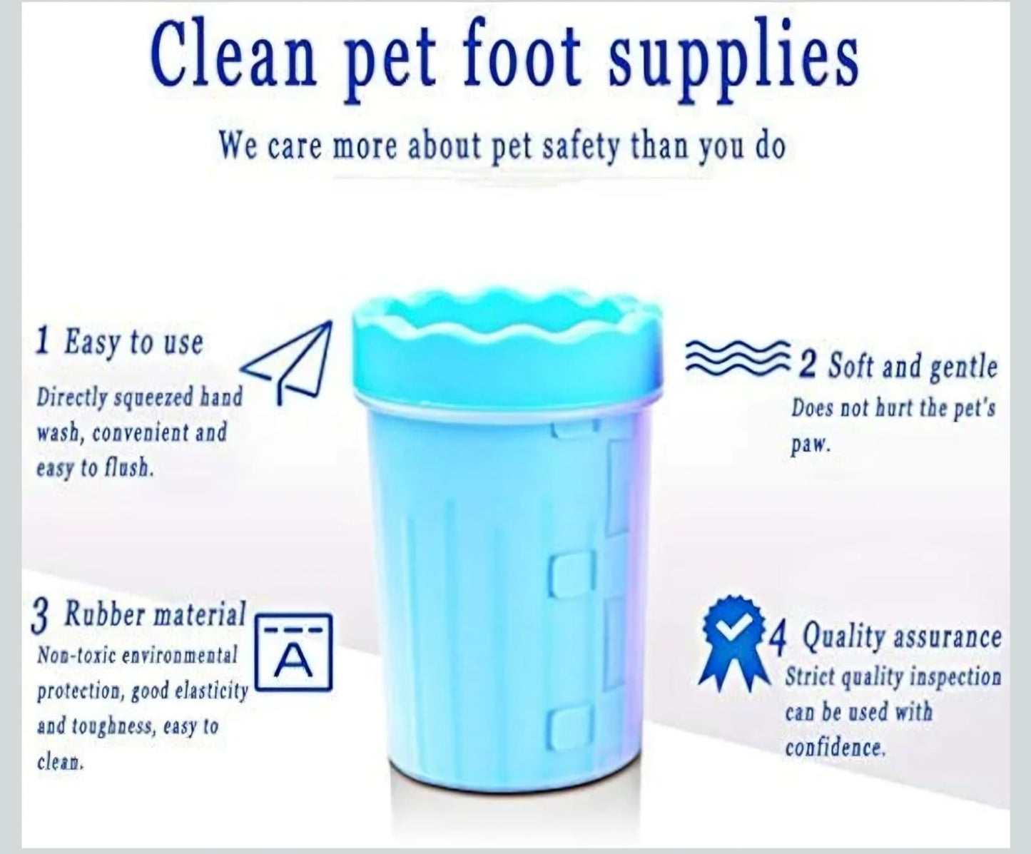 2-in-1 Dog and cat Paw Cleaner Cup & Grooming Brush – Portable Silicone Foot Washer for Large Dogs – Gentle, Easy-to-Use Pet Paw Washer for Mud, Dirt & Debris Removal 