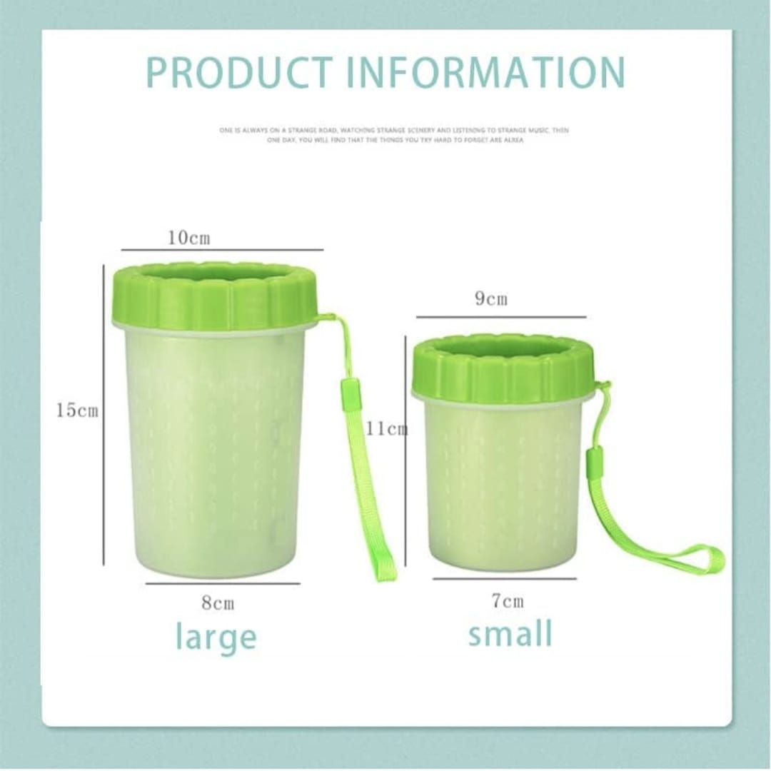 2-in-1 Dog and cat Paw Cleaner Cup & Grooming Brush – Portable Silicone Foot Washer for Large Dogs – Gentle, Easy-to-Use Pet Paw Washer for Mud, Dirt & Debris Removal 