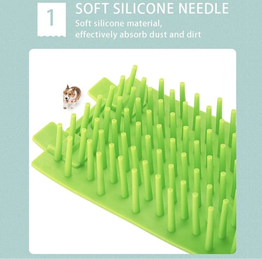 2-in-1 Dog and cat Paw Cleaner Cup & Grooming Brush – Portable Silicone Foot Washer for Large Dogs – Gentle, Easy-to-Use Pet Paw Washer for Mud, Dirt & Debris Removal 