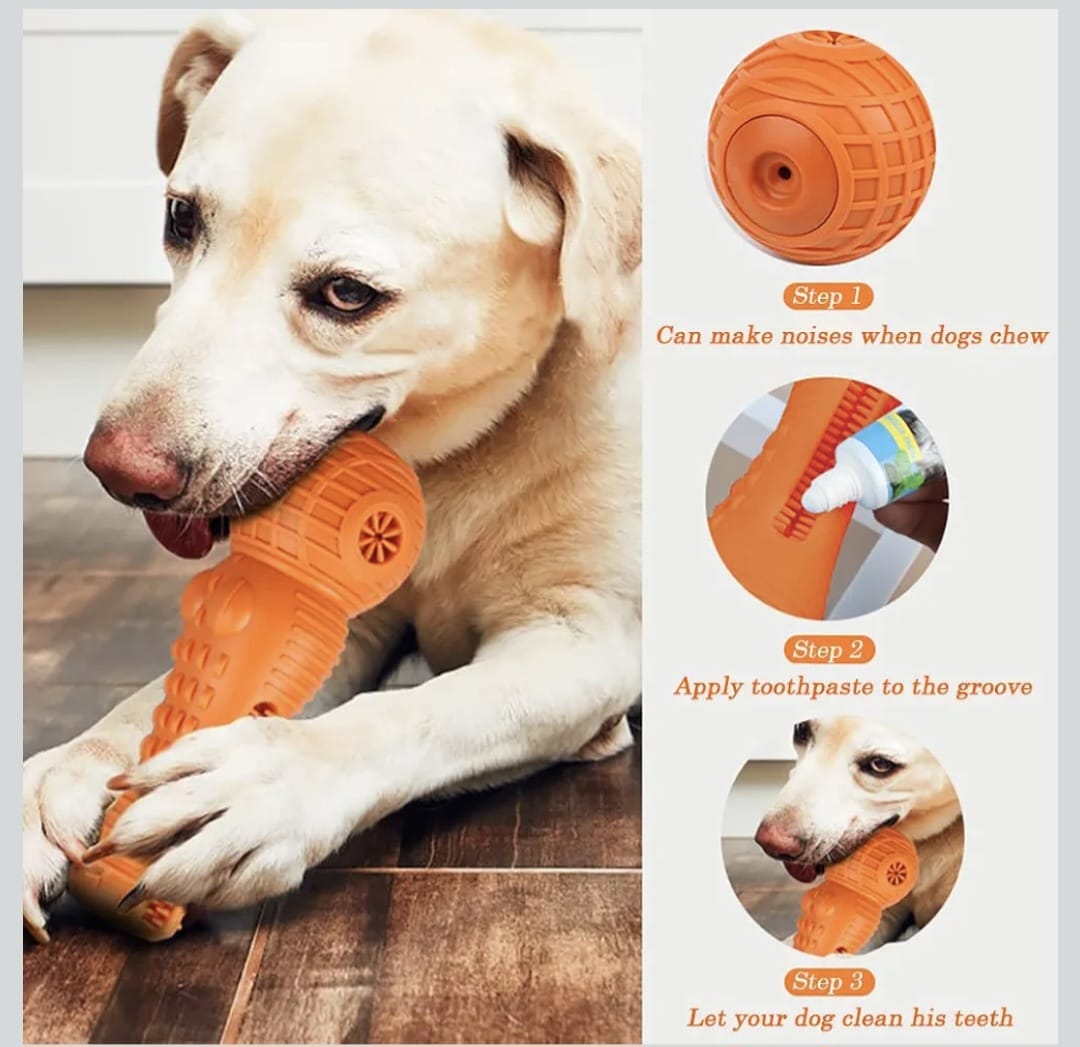 Natural Rubber Dog Chew Toy - (Crocodile Toy) for Puppies & Small Dogs | Interactive Training, Dental Cleaning, and Fun Chew Toy