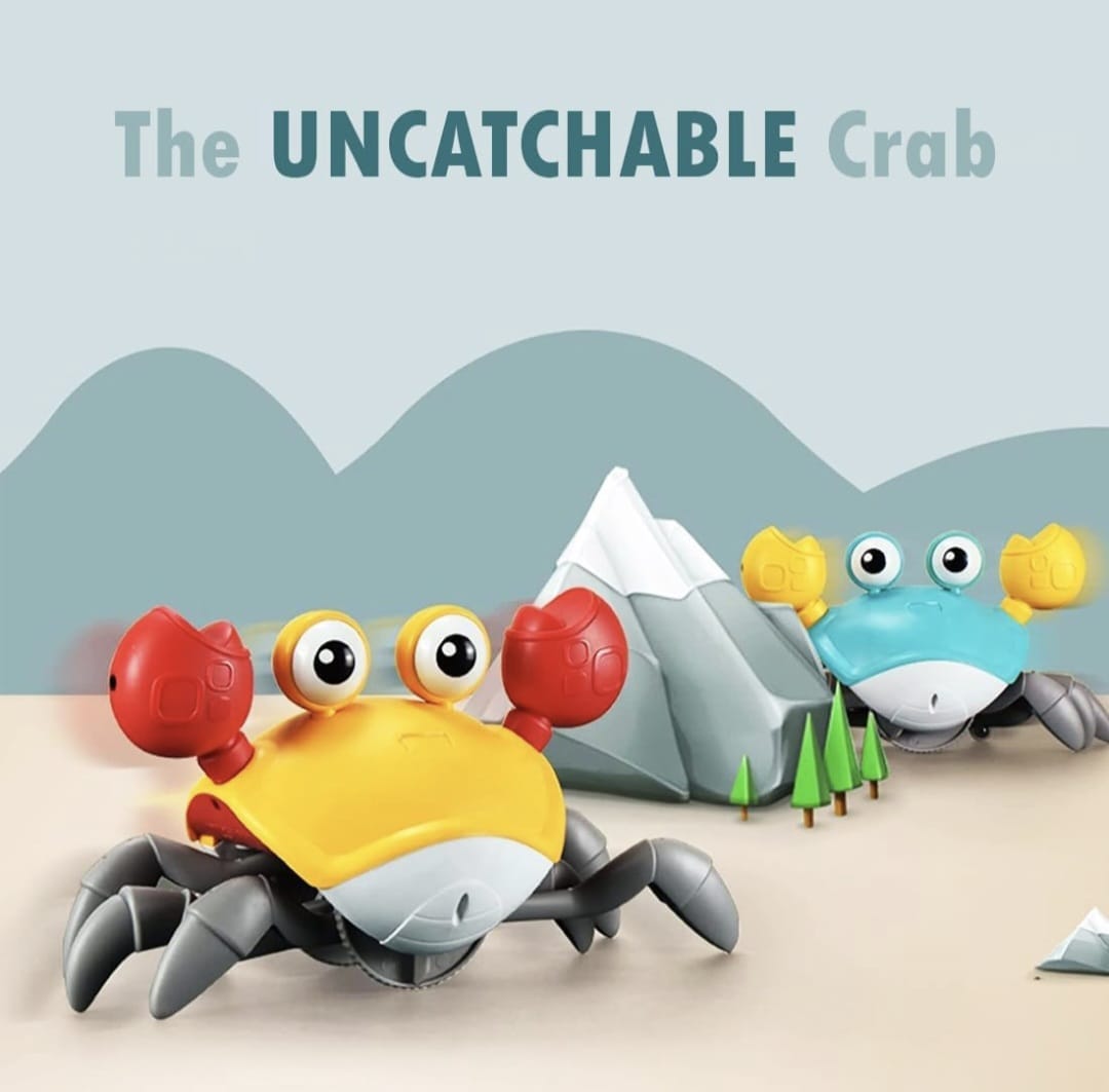 Smart Sensing Crawling Crab Toy, for Dog and Cat, for Baby also, With Different Mode, Music, Auto-Crawling Obstacle Avoidance